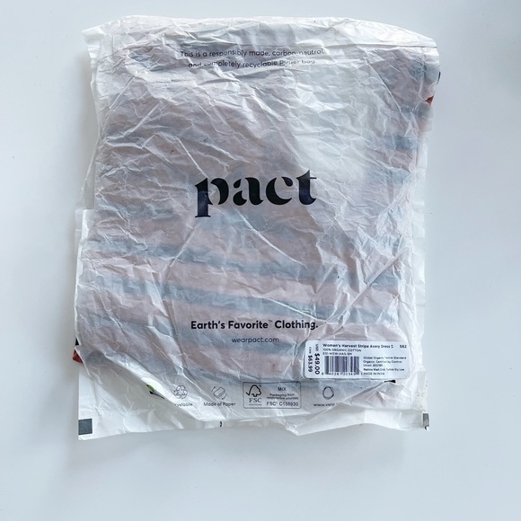 Pact Avery Slub Twist Back Dress Harvest Stripe - S - Picture 8 of 9